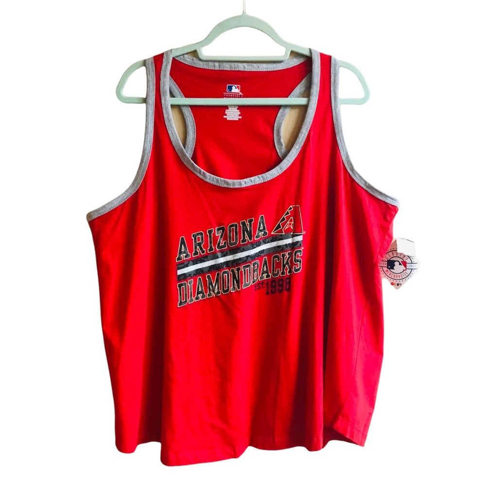 Arizona Diamondback MLB Baseball Women Tank Top Plus Sz NWT Genuine‎ Merchandise